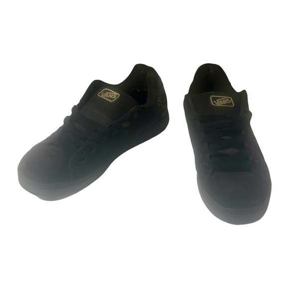 Vans Excellent Condition Black Silver Detailing Leather Upper Women’s Size 9 - Picture 5 of 13